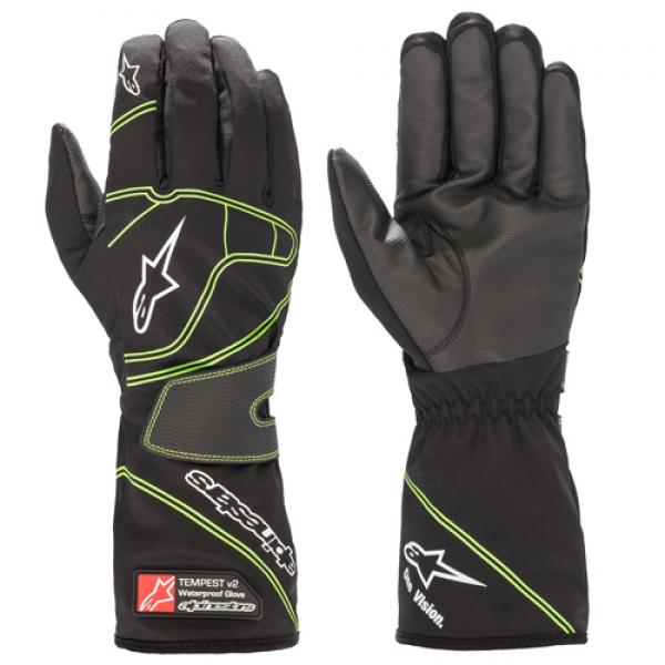 Alpinestars Handschuhe Tempest v2WP Regen schwarz/neon Gr. M